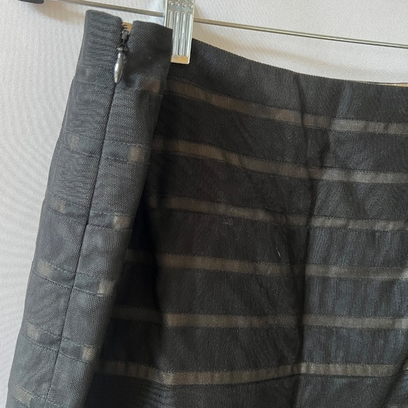 PER SE SKIRT NWT 14 PER CHARM LINE SILK SIDE ZIP RIBBON DETAIL ELEGANT STRIPES - Picture 3 of 11